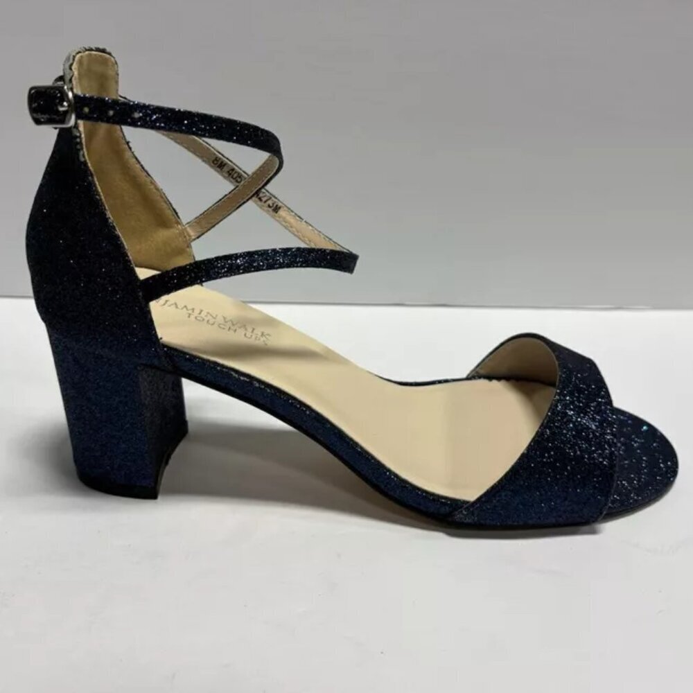 Touch Ups Women’s Jackie, Blue Block Heel Sandals, Size 8 M